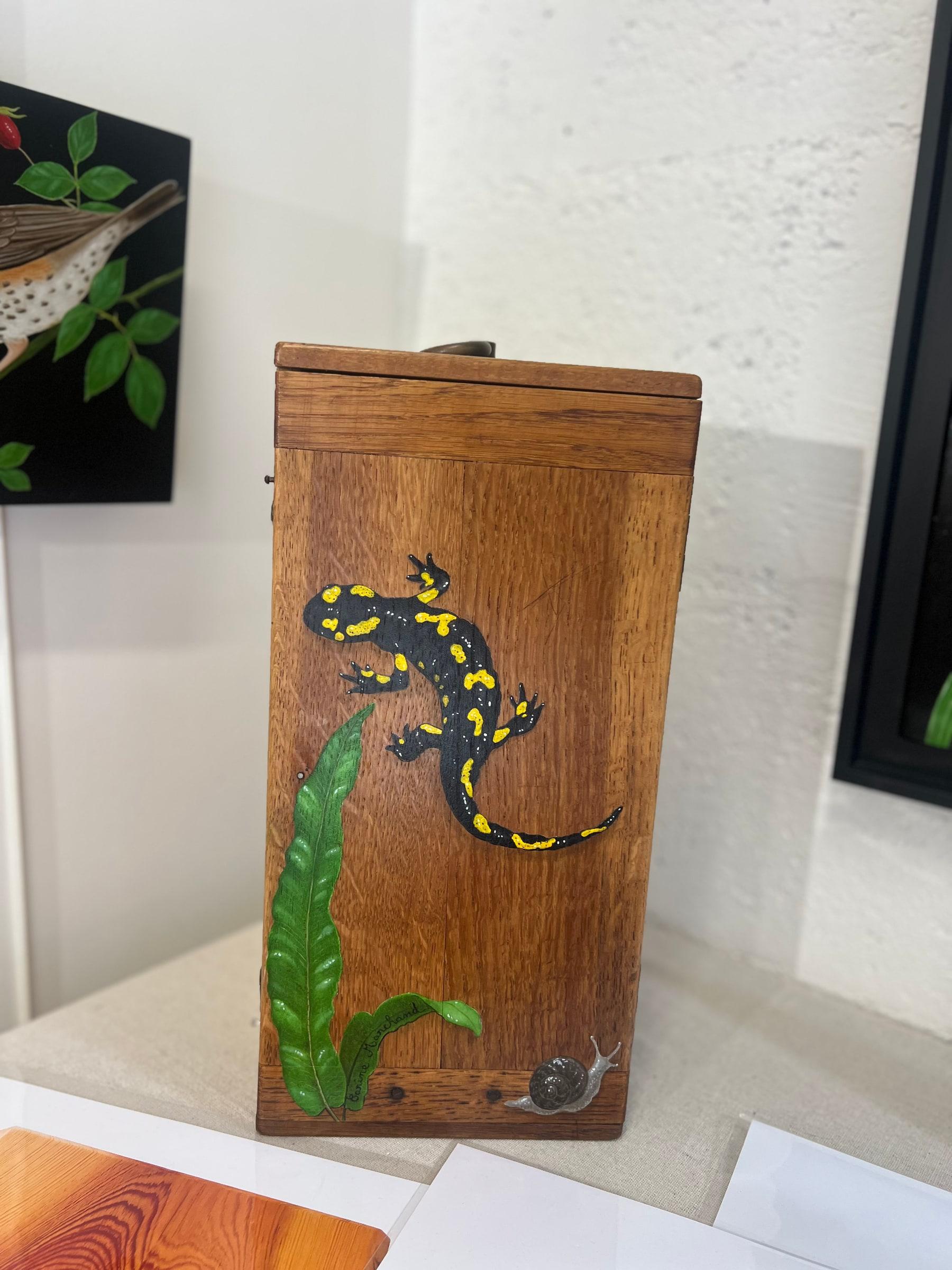 Coffret à microscope en bois miniature 2