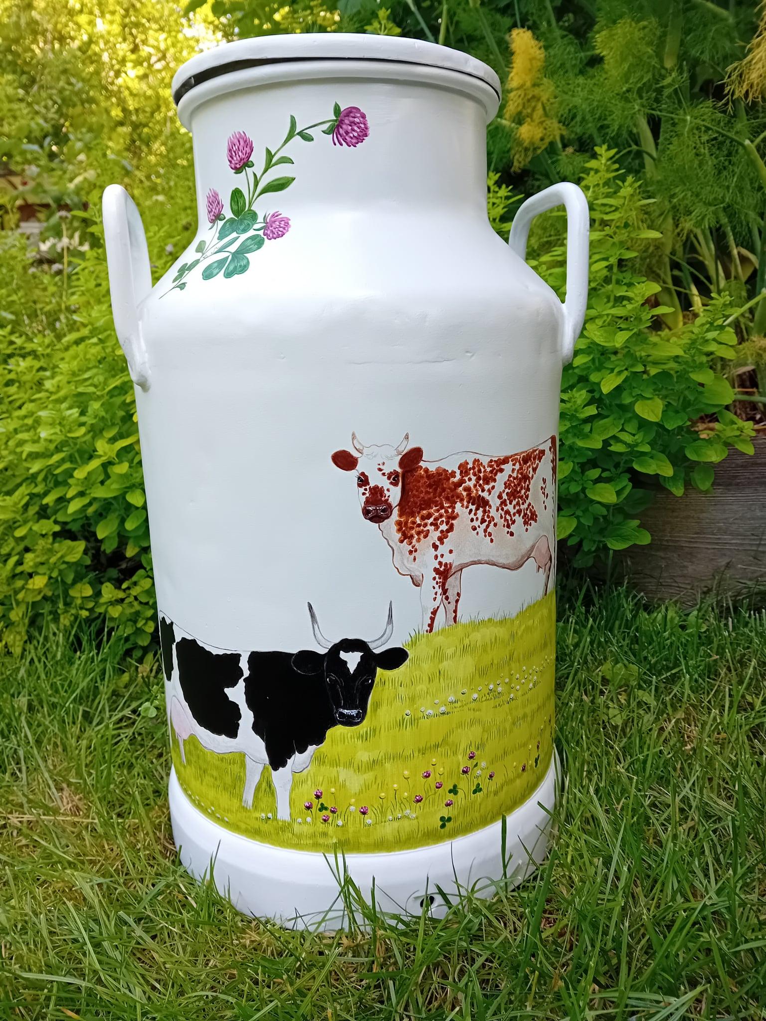 Pot à lait Vaches au pré miniature 4