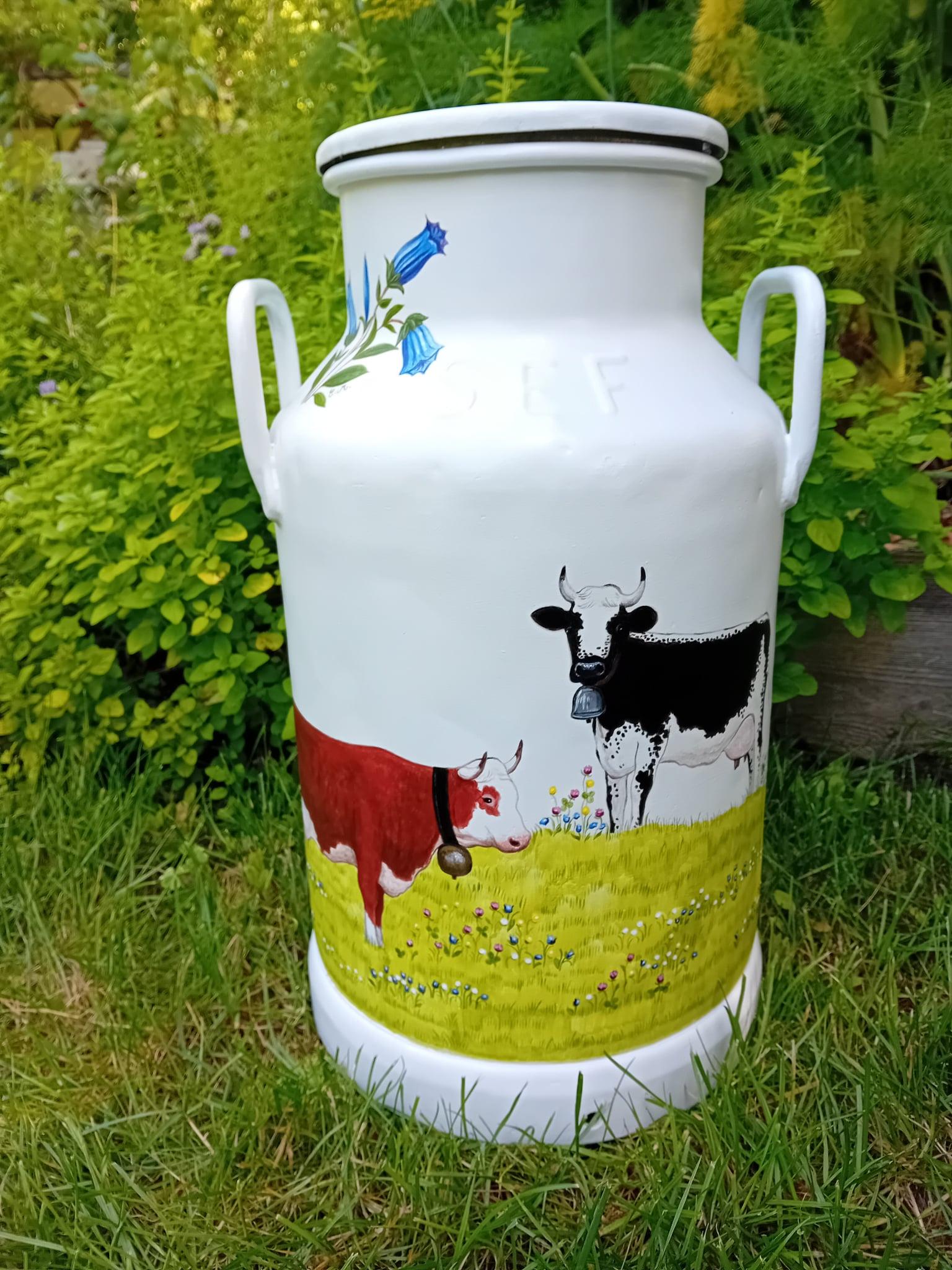 Pot à lait Vaches au pré miniature 2