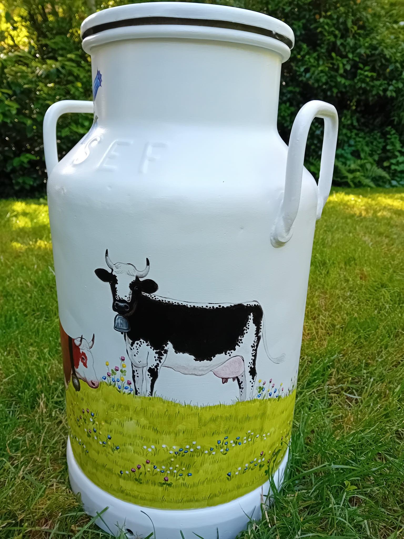 Pot à lait Vaches au pré miniature 3